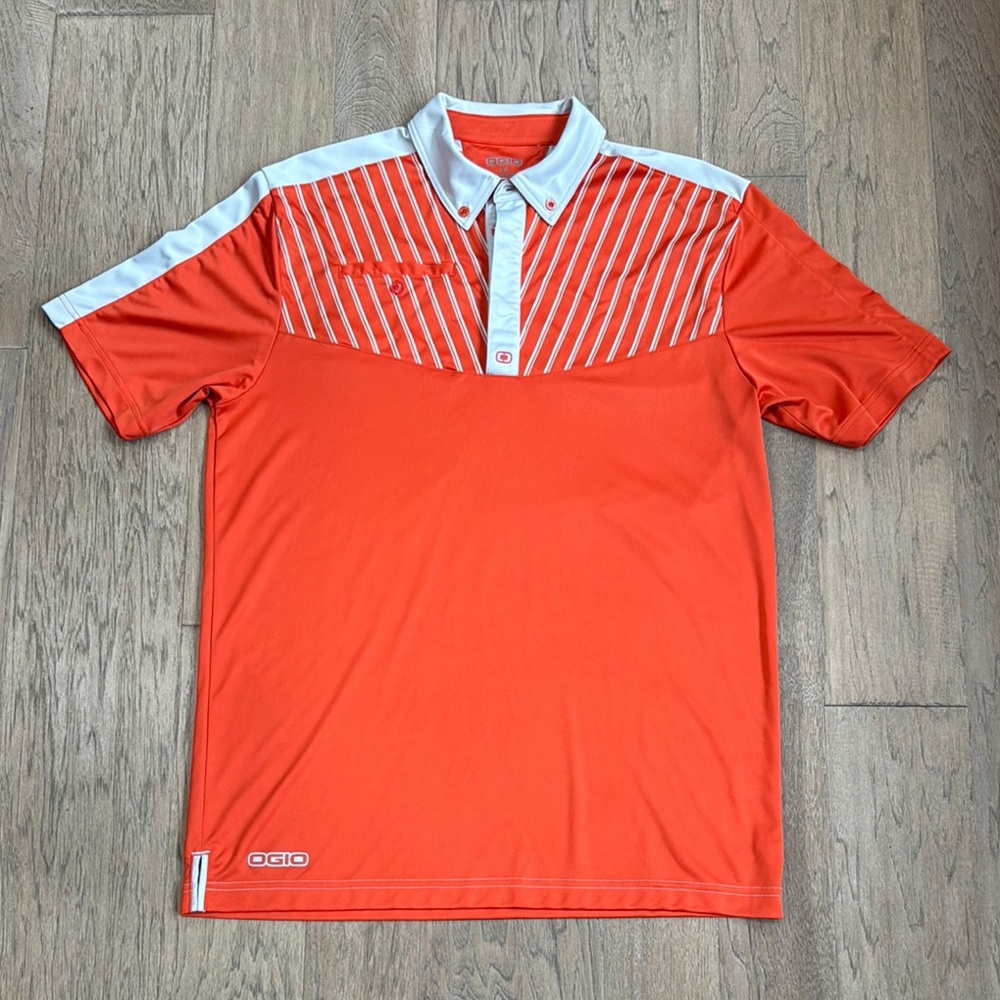 OGIO Men's Orange Polo Shirt Size Large